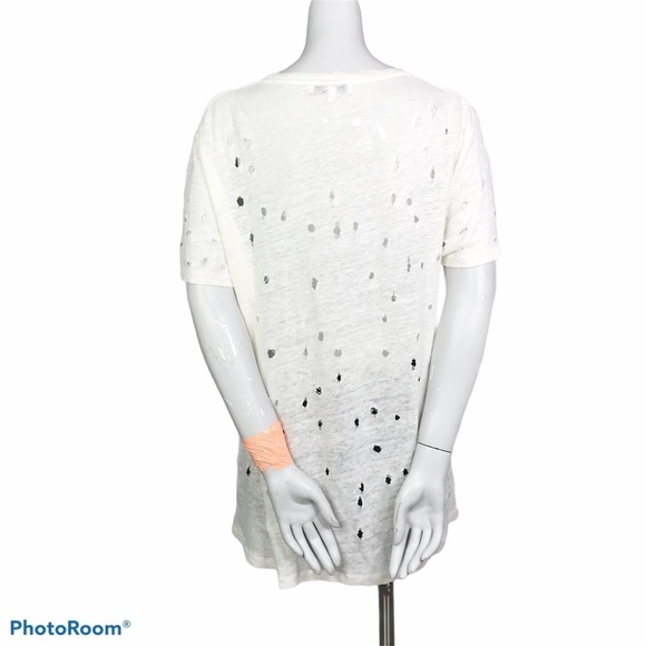Iro Clay Distressed tee in Ecru white size M - Picture 4 of 10
